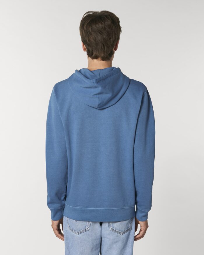 achterkant hoodie blauw unisex