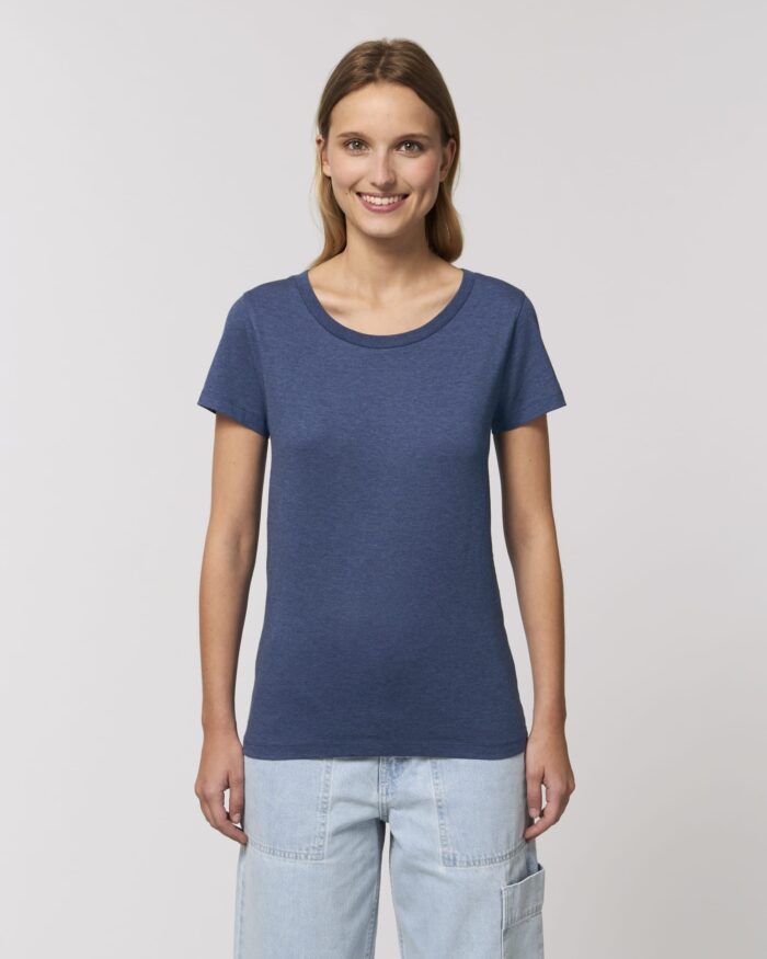 basic dames t-shirt blauw