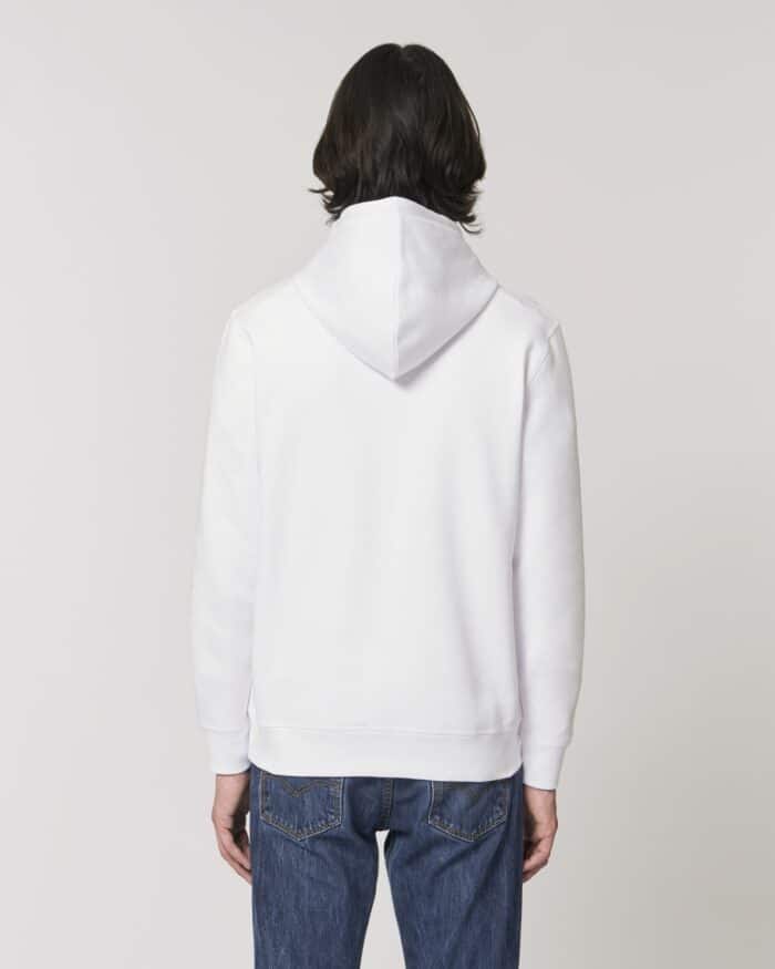 ecologische hoodie wit achterkant