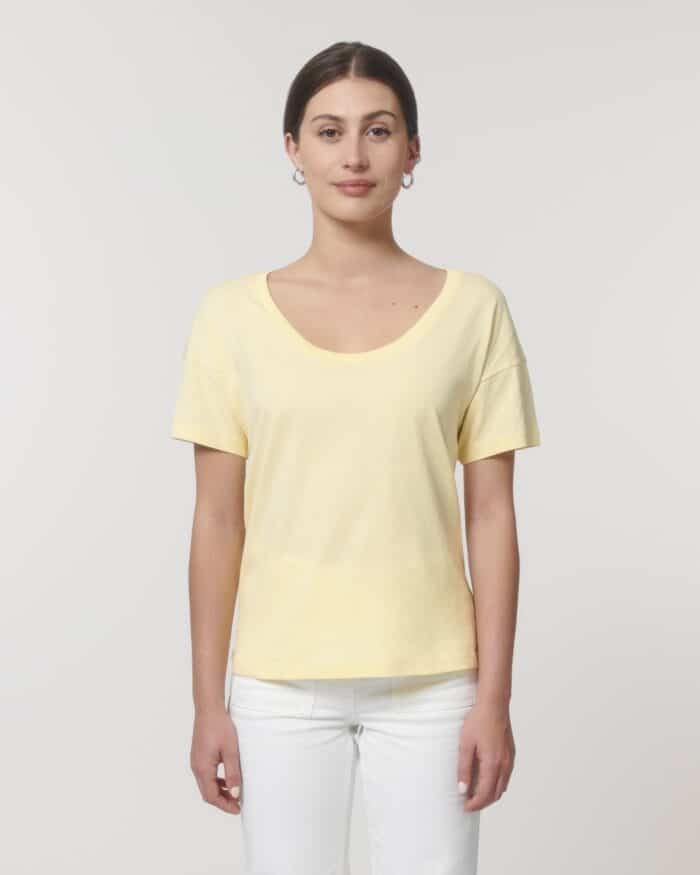 geel dames t-shirt biologisch katoen