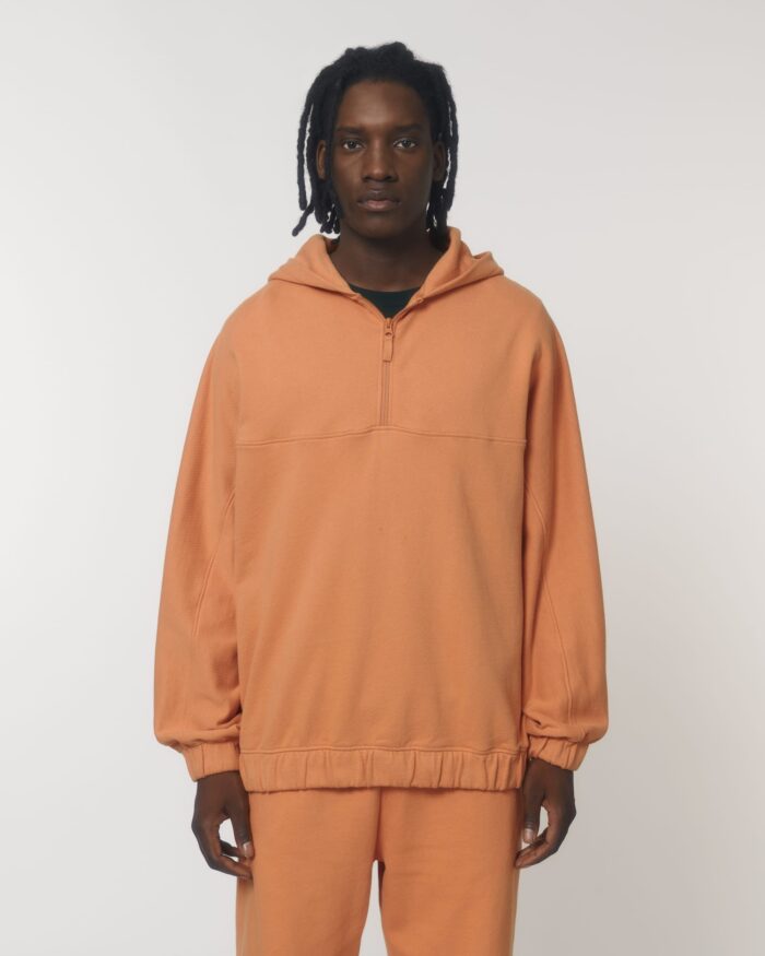 hoodie badstof oranje