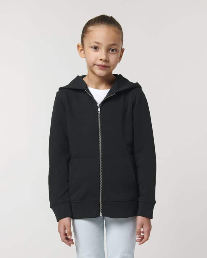 kids hoodie zwart met rits