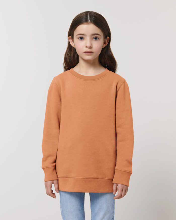kindersweater oranje uniseks biologisch katoen