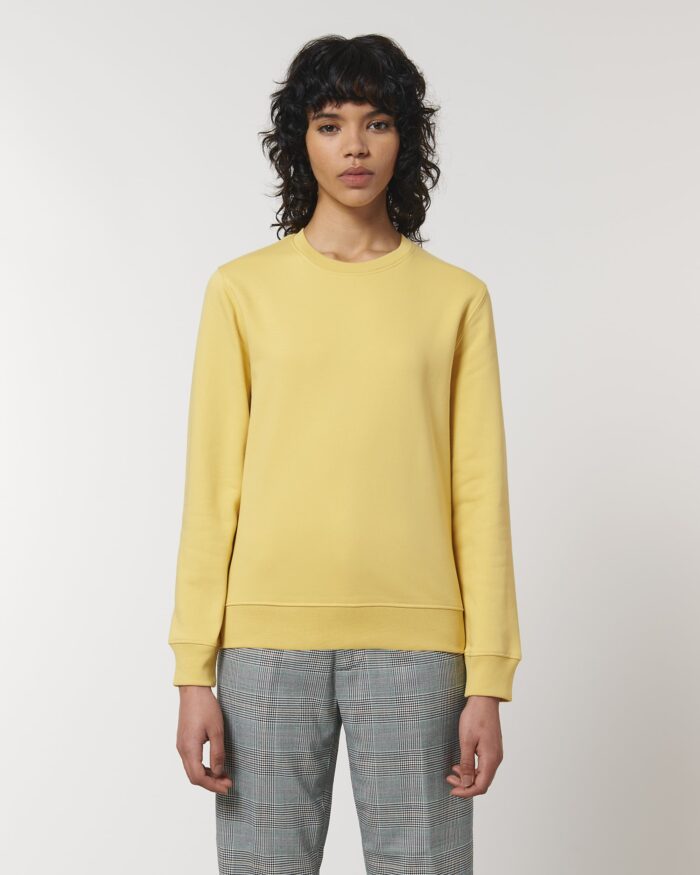 ronde hals sweater geel