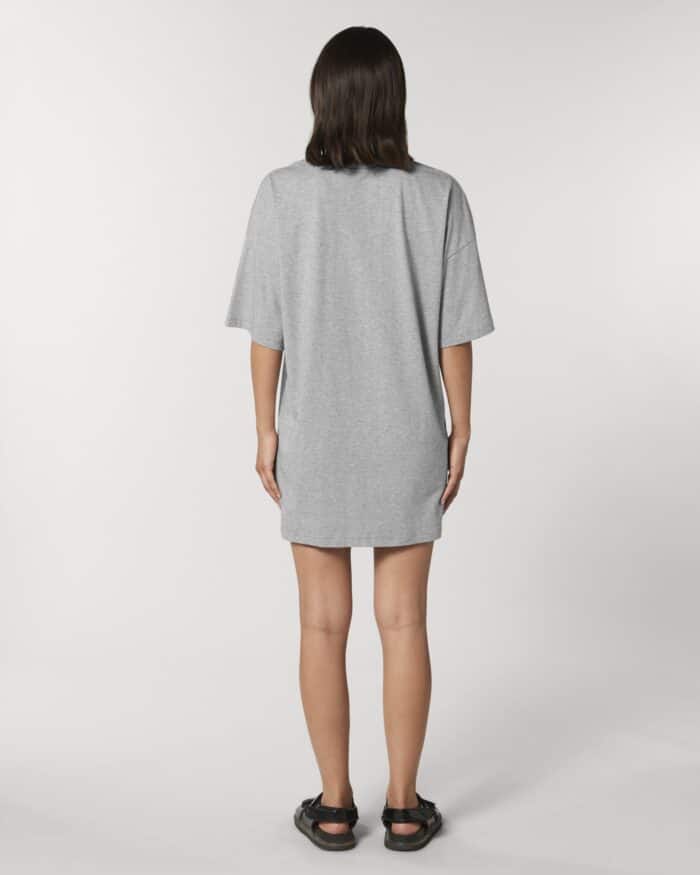 t-shirt jurk grijs biologisch katoen