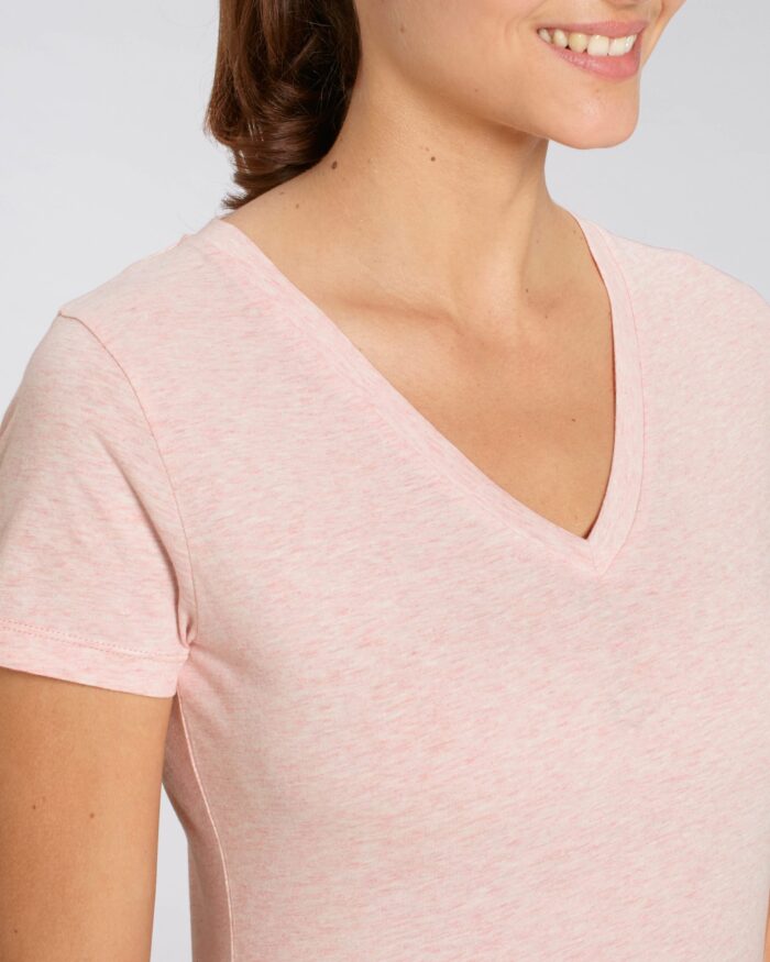 t-shirt vrouwen v-neck roze