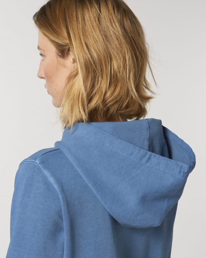 unisex sweater capuchon blauw