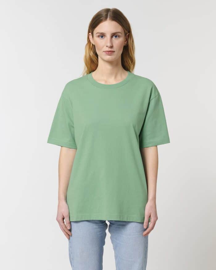 uniseks t-shirt groen biologisch katoen