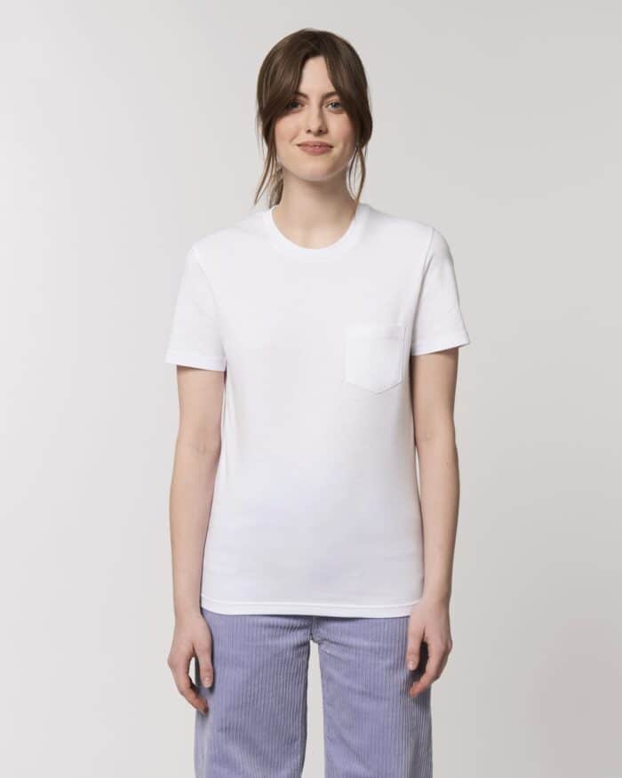 wit t-shirt unisex dames